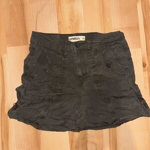 Women's Dark Gray Cargo Shorts
